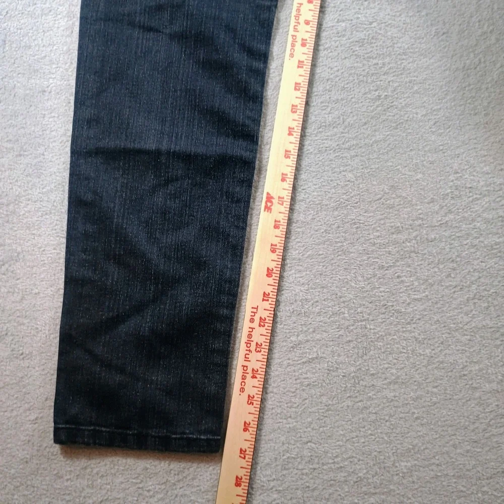 City‎ Other Mens Jeans Dark Wash 31 Red Zipper Accent Distressed Streetwear